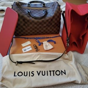 Louis Vuitton Damier Ebene Speedy 35 Bandouliere